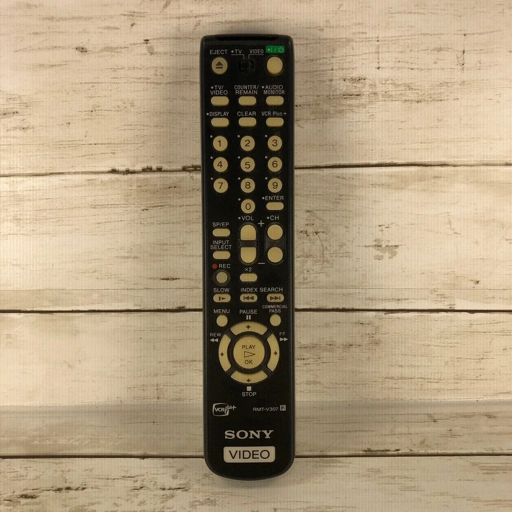 Sony RMT-V307 VCR Plus+ Remote Control Genuine OEM Black Replacement